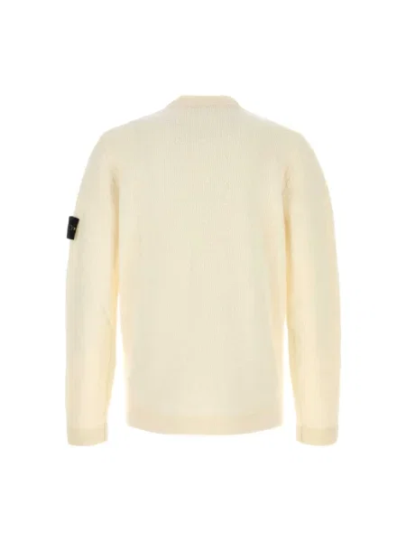 Sweter Stone Island wełniany z kamieniami beżowy