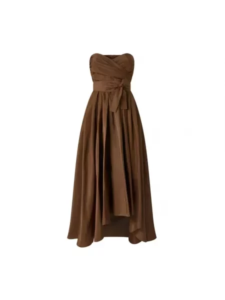 Sukienka midi Pinko bez rękawów garniturowa brązowa