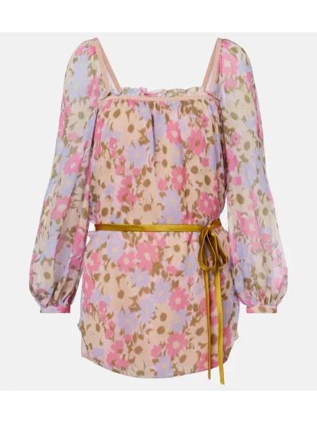 Bluză Valentino de mătase cu model floral