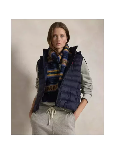 Ralph Lauren Kurtki Kobieta Niebieski L pikowana kamizelka granatowa