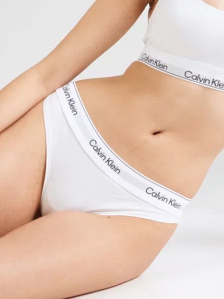 Calvin Klein Underwear Tangá tmavomodrá / svetlosivá / čierna biela