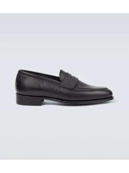 Pantofi loafer George Cleverley din piele negru