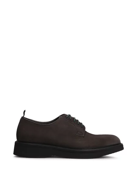 Pantofi Green George cu șireturi din piele de căprioară verde