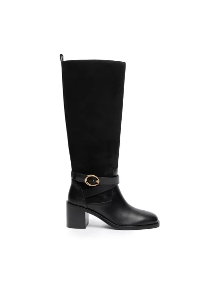 Botki Stuart Weitzman zamszowe czarne