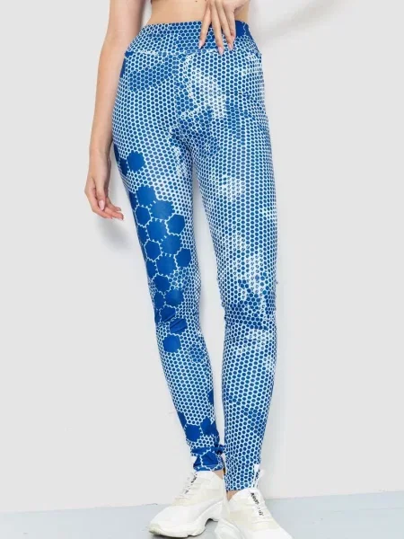 Легінси Ager білий/блакитний білі