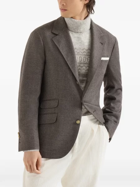 Sacou Brunello Cucinelli de lână maro