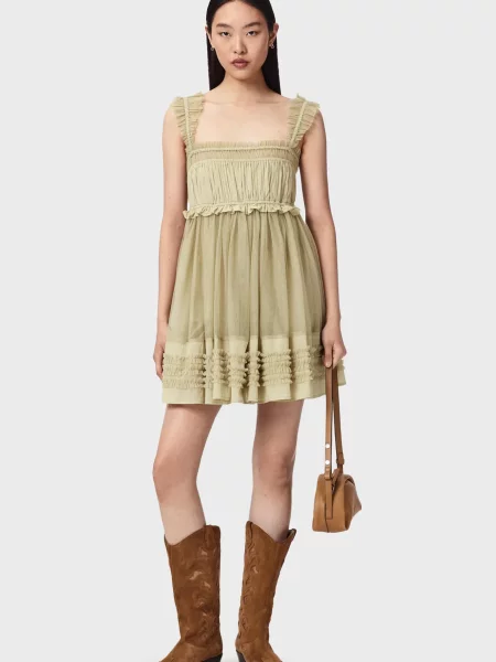 Сукня Allsaints оливкова