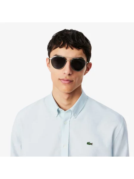 Lacoste Koszula Oxford Regular Fit niebieski