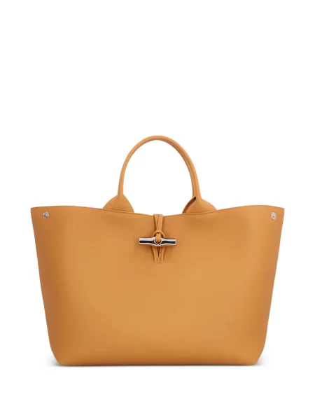 Geantă shopper Longchamp din piele maro