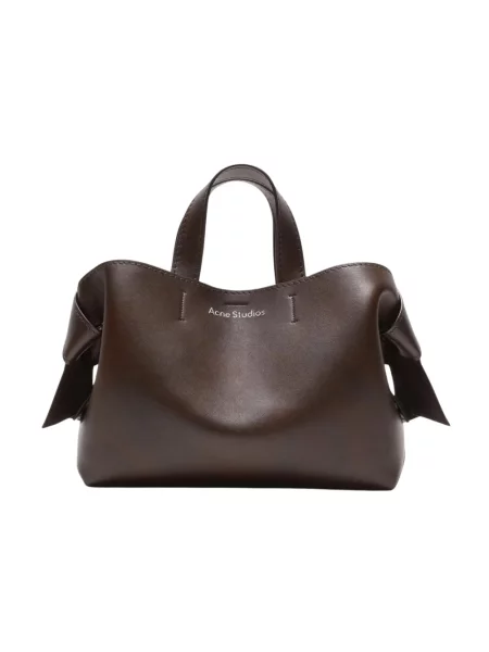 Torebka Acne Studios skórzana brązowa
