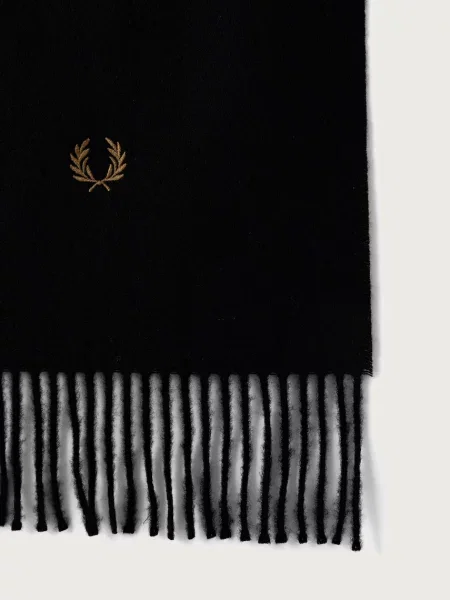 Fred Perry κασκόλ μάλλινο μαύρο