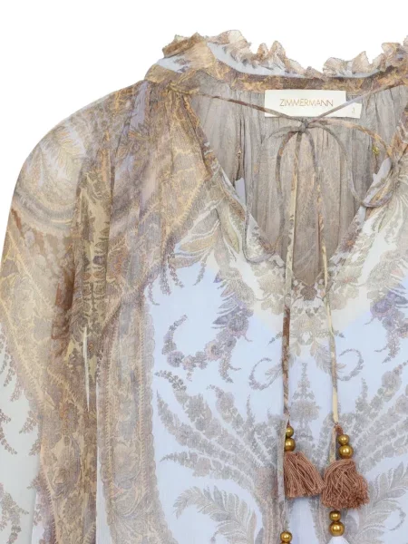 Bluză Zimmermann cu imagine cu model paisley negru