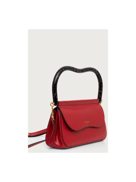 Coccinelle torebka crossbody skórzana czerwona