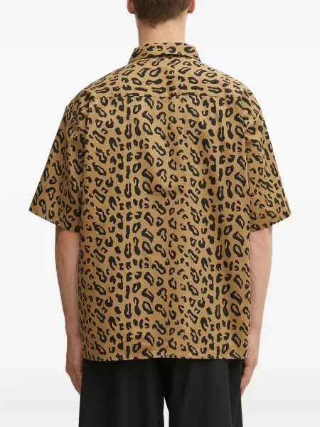 Къс риза Wacko Maria с принт с леопардов принт кафяво