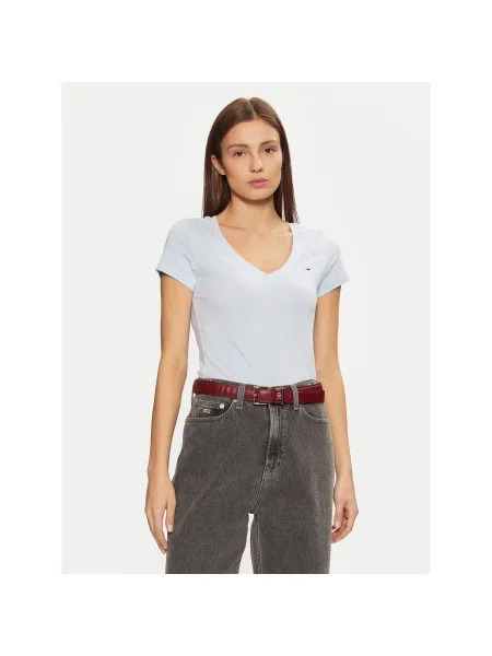 Tommy Jeans Póló Slim Fit kék