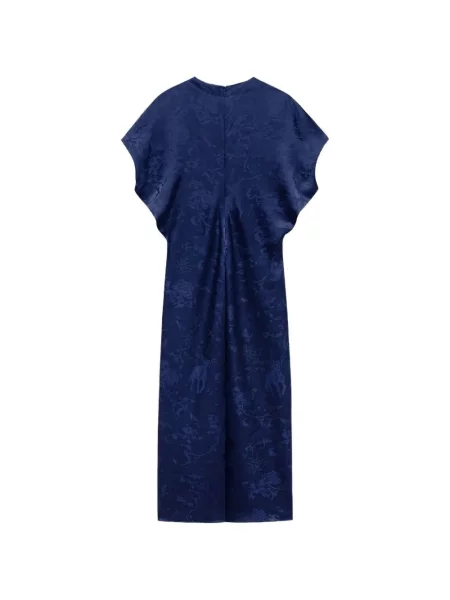 Rochie midi Shanghai Tang din jacard albastru