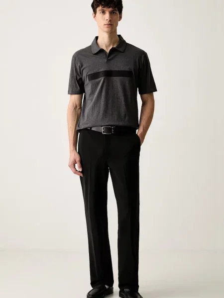 Tricou polo Hugo gri