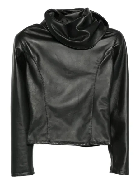 Bluzka Almaz skórzana czarna