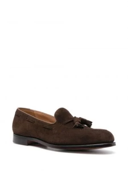 Велурени лоуфъри Crockett & Jones кафяво