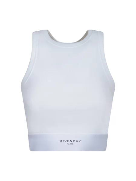 Krótki top Givenchy z logo biały