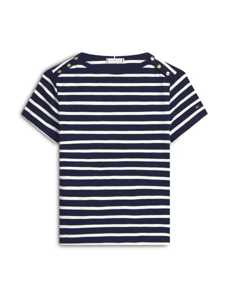 TOMMY HILFIGER Tricou bleumarin alb