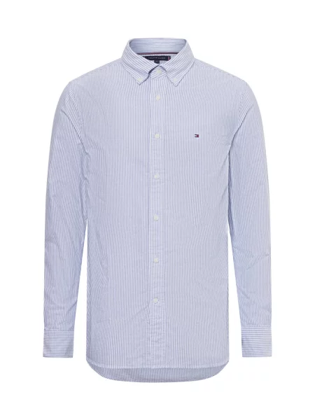 Koszula Tommy Hilfiger w paski z twillu z paskiem biała