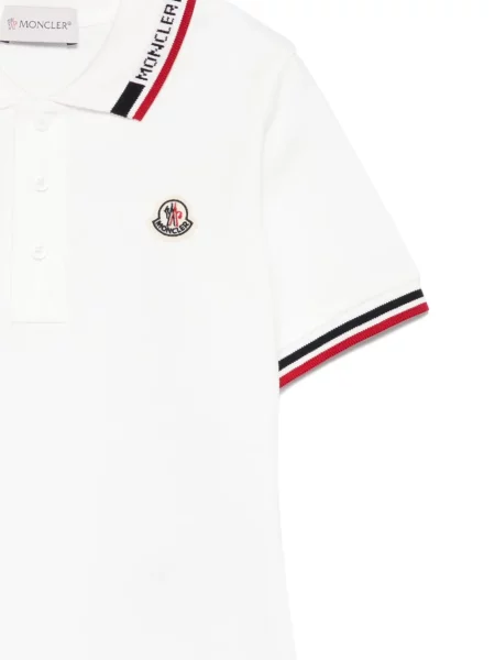 Koszulka polo dziecięca Moncler Enfant biała