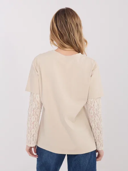 Bluză Italy Moda cu mâneci scurte scurtă alb