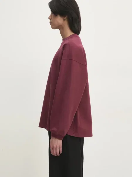 Μπλούζα VETEMENTS Oval Logo Cropped Boxy μπορντό