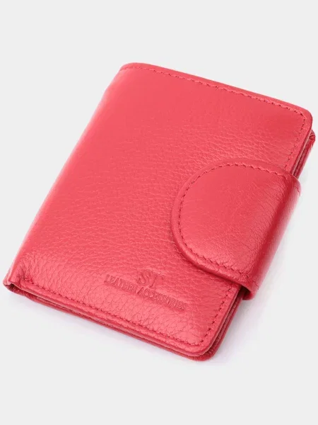 Кожаный кошелек St Leather Accessories красный