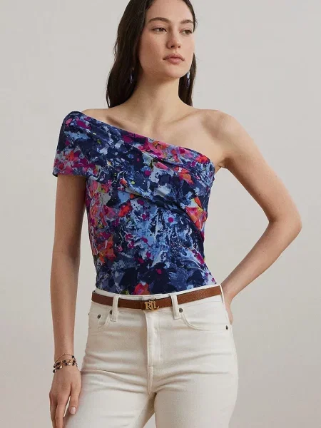 Bluza Lauren Ralph Lauren za žene s uzorkom plava