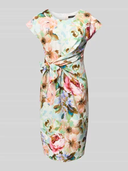 Sukienka koktajlowa o długości do kolan z wiązanym detalem Swing