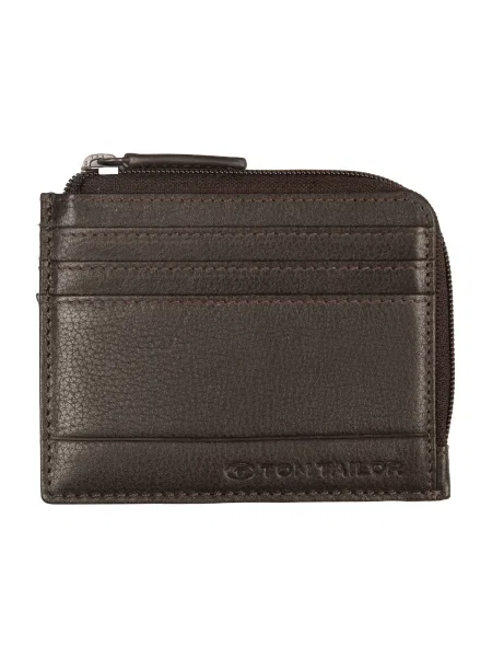 TOM TAILOR Denarnica Bela temno rjava bela