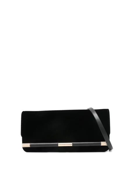 Geantă plic Victoria Beckham de catifea negru