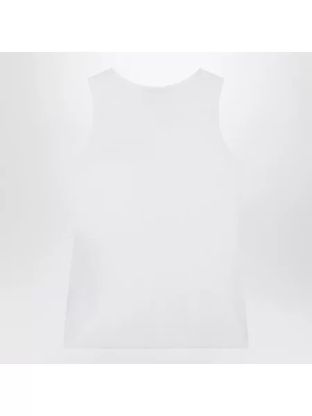 Top Balenciaga bez rękawów biały