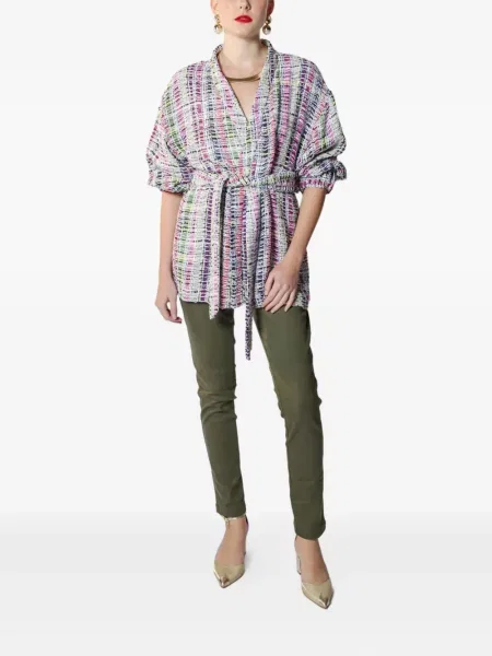 Geacă Lethicia Bronstein din tweed roz