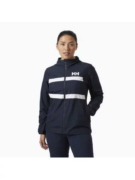 Kurtka żeglarska Helly Hansen Salt Stripe Windbreaker navy granatowa