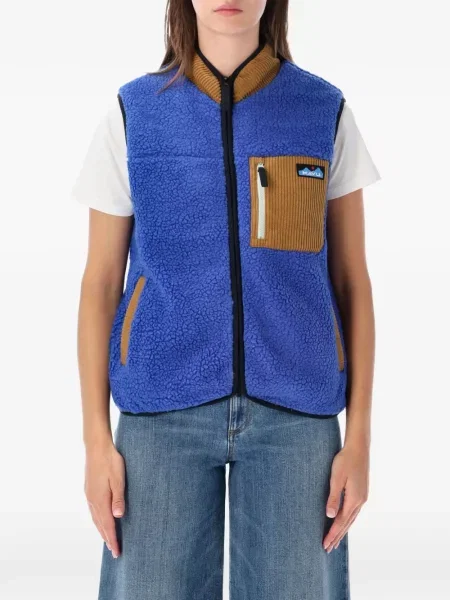 Vestă Kavu de catifea cord albastru