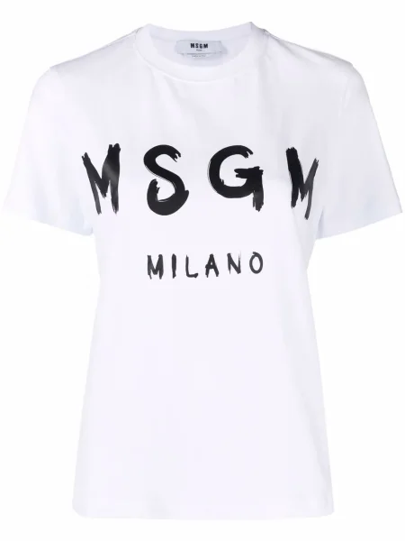 Tricou Msgm cu imagine alb