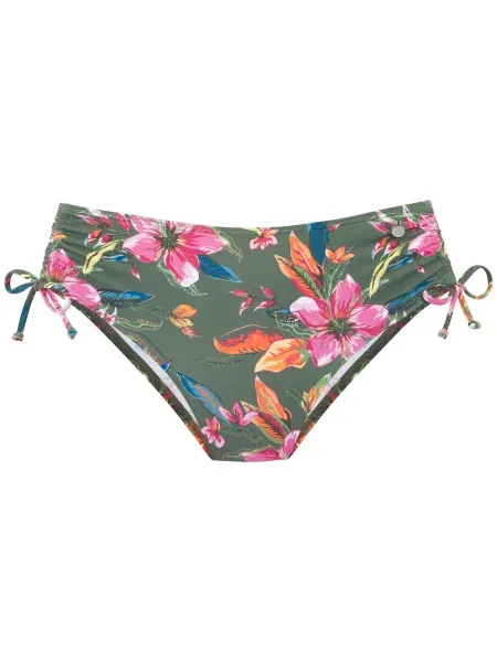 LASCANA Slip costum de baie / oliv / portocaliu / roz albastru