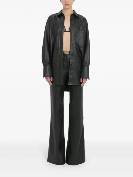 Cămașă Victoria Beckham din piele negru