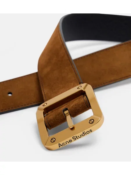 Curea Acne Studios din piele de căprioară maro