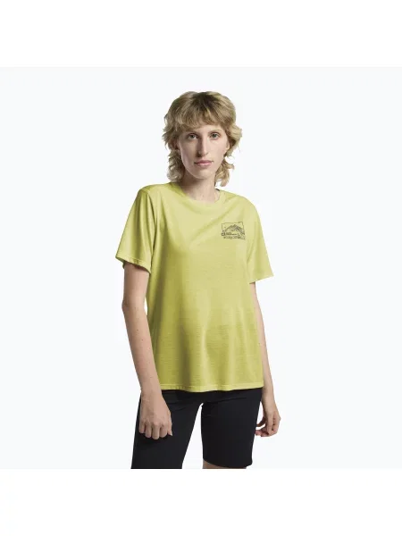 Tricou pentru femei Jack Wolfskin Vonnan Graphic ridge leaf lemon ice