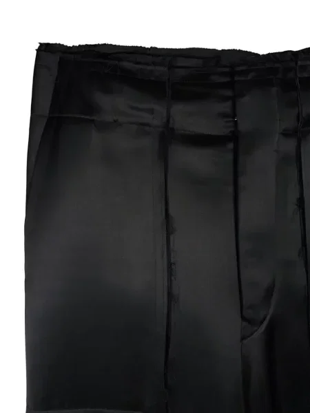 Pantaloni Maison Margiela din satin negru