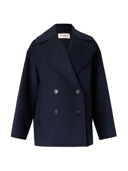 Weekend Max Mara Palton de primăvară-toamnă ALPE bleumarin
