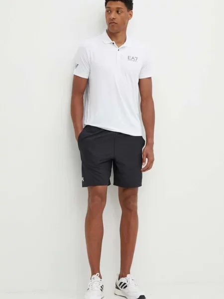 Športna polo majica Emporio Armani bela