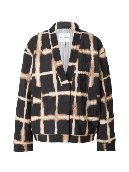 Munthe Geacă de primăvară-toamnă OMAHA maro deschis / negru alb