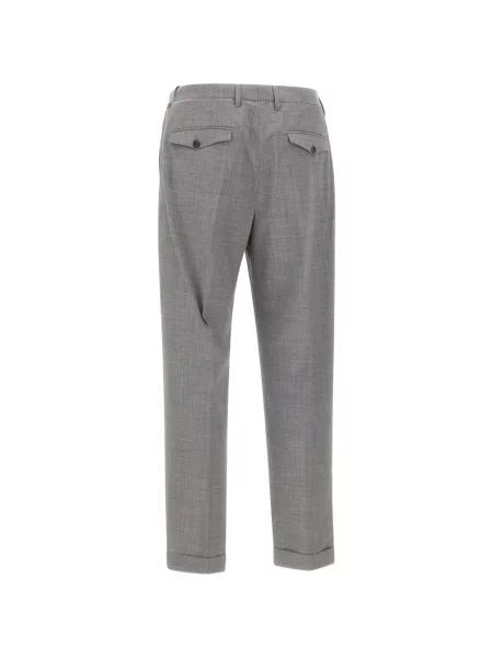 Pantaloni plisați Devore gri