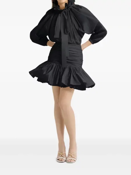 Rochie mini Patou cu volane de costum negru
