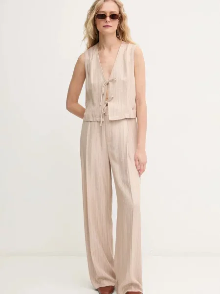 Mos Mosh kamizelka jednorzędowa beżowy